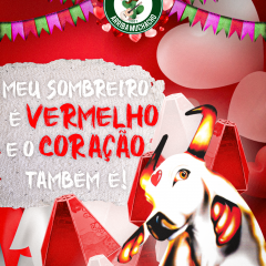 Arriba Muchacho retorna ao Carnaval Virtual de sombreiro e coração vermelho